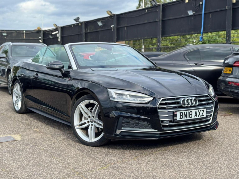 2018 Audi A5 Cabriolet 2.0 Tdi S Line S Tronic Quattro Euro 6 (s/s) 2dr in Black — image 1