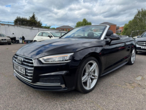 2018 Audi A5 Cabriolet 2.0 Tdi S Line S Tronic Quattro Euro 6 (s/s) 2dr in Black — image 2