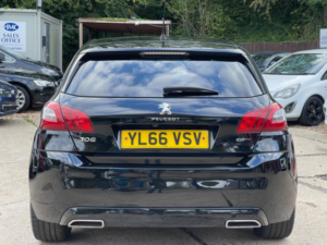 2017 Peugeot 308 2.0 Bluehdi Gt Eat Euro 6 (s/s) 5dr in Black — image 6
