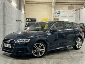 2017 Audi A3 2.0 Tdi S Line Sportback 5dr Diesel Manual Euro 6 (s/s) (150 Ps) in Blue — image 3