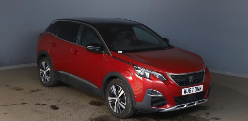 2017 Peugeot 3008 1.6 Bluehdi Gt Line Eat Euro 6 (s/s) 5dr in Red — image 1