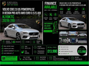 2019 Volvo S90 2.0 D5 Powerpulse R-Design Pro Auto AWD Euro 6 (s/s) 4dr in Silver — image 2