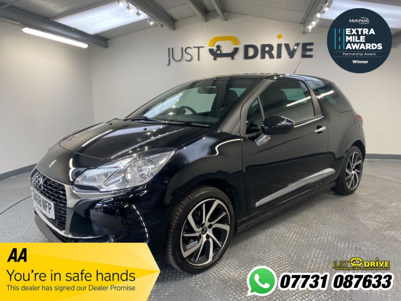 2018 Ds Automobiles Ds 3 1.2 Puretech Gpf Connected Chic Hatchback 3dr Petrol Eat6 Euro 6 (s/s) (110 Ps) in Black — image 1