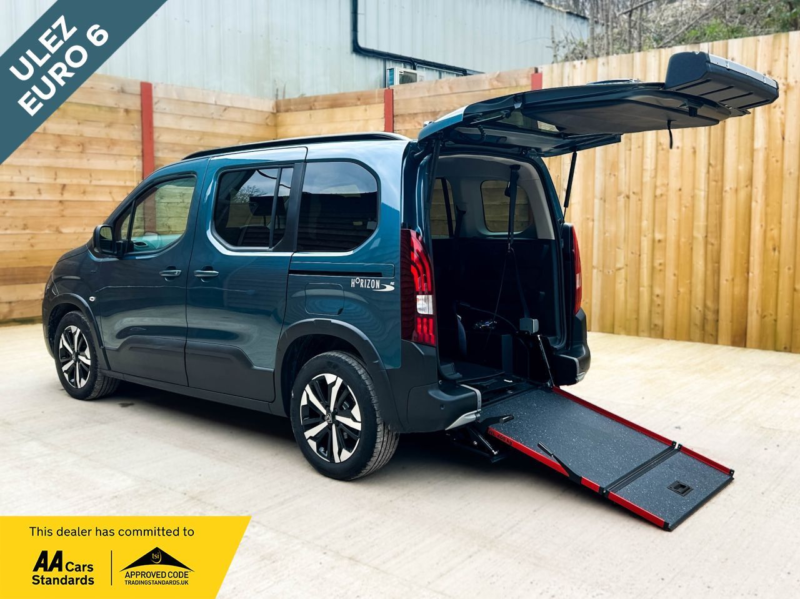 2024 Peugeot Rifter 3 SEAT Auto Wheelchair Accessible Disabled Access Vehicle Wav in Blue — image 1