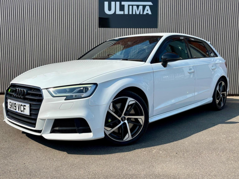 2019 Audi S3 2.0 Tfsi Black Edition Sportback S Tronic Quattro Euro 6 (s/s) 5dr in White — image 1