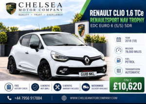 2018 Renault Clio 1.6 Tce Renaultsport Nav Trophy Edc Euro 6 (s/s) 5dr in White — image 2