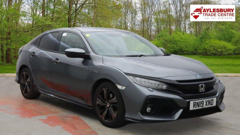 2019 Honda Civic 1.5 Vtec Turbo Gpf Sport CVT Euro 6 (s/s) 5dr in Grey — image 1