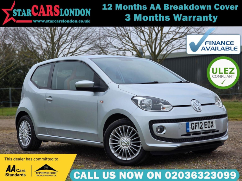 2012 Volkswagen Up! 1.0 High Up! Euro 5 3dr in Silver — image 1