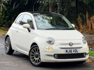 2016 Fiat 500 1.2 Lounge Hatchback 3dr Petrol Manual Euro 6 (s/s) (69 Bhp) in White — image 2