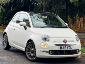 2016 Fiat 500 1.2 Lounge Hatchback 3dr Petrol Manual Euro 6 (s/s) (69 Bhp) in White — image 3