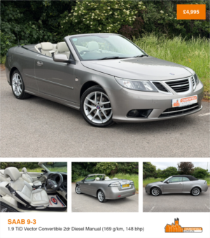 2009 Saab 9-3 1.9 Tid Vector Convertible 2dr Diesel Manual (169 G/km, 148 Bhp) in Grey — image 2