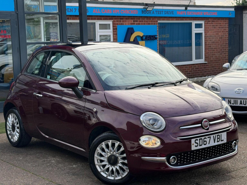 2018 Fiat 500 1.2 Lounge Euro 6 (s/s) 3dr in Red — image 1