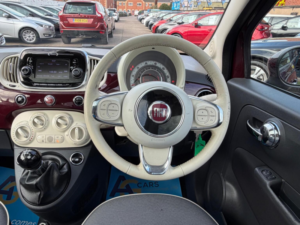 2018 Fiat 500 1.2 Lounge Euro 6 (s/s) 3dr in Red — image 3