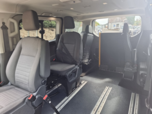 2022 Ford Tourneo Custom 2.0 Tourneo Custom Titanium Eco Blue Auto Passenger Up Front Wheelchair Accessible Vehicle in Black — image 4