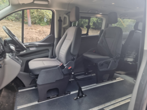 2022 Ford Tourneo Custom 2.0 Tourneo Custom Titanium Eco Blue Auto Passenger Up Front Wheelchair Accessible Vehicle in Black — image 5