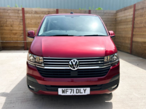 2021 Volkswagen Transporter 4 SEAT Auto Passenger Up Front / Drive From Wheelchair Accessible Disabled Access Vehicle Wav in Red — image 6