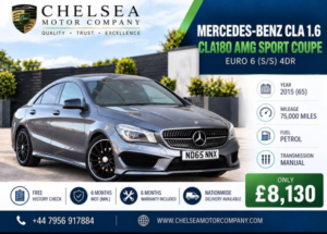 2015 Mercedes-Benz Cla 1.6 Cla180 Amg Sport Coupe Euro 6 (s/s) 4dr in Grey — image 2