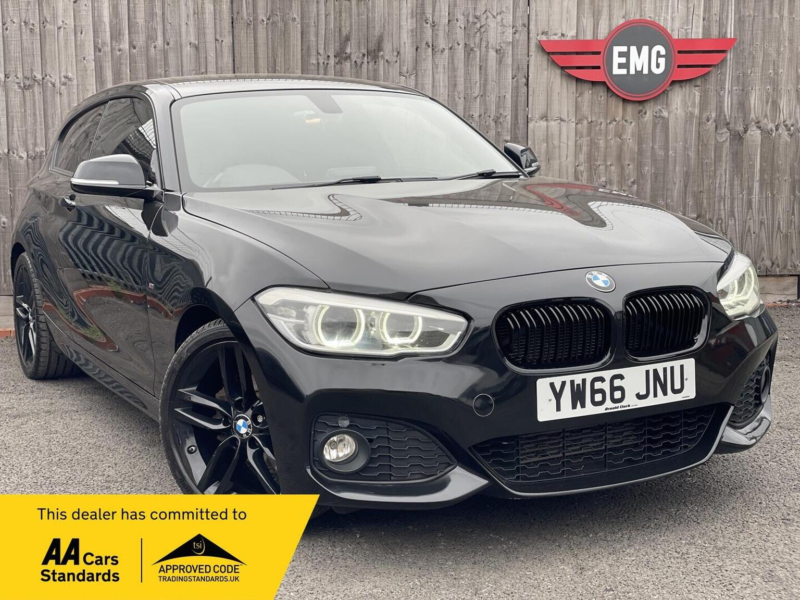 2016 BMW 1 Series 2.0 118d M Sport Auto Euro 6 (s/s) 3dr in Black — image 1