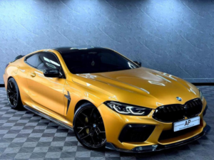 2022 BMW M8 4.4i V8 Competition Steptronic 4WD Euro 6 (s/s) 2dr in BMW Individual Ceylon Gold — image 3