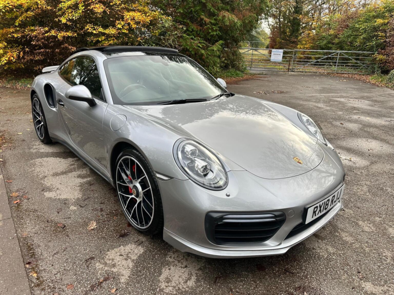 2018 Porsche 911 3.8t 991 Turbo Pdk 4WD Euro 6 (s/s) 2dr in Silver — image 1