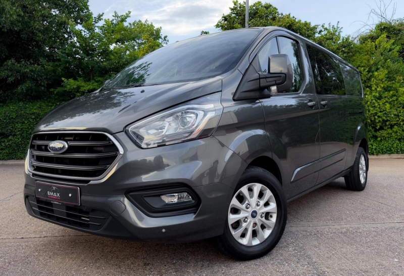 2022 Ford Transit Custom 2.0 320 Ecoblue Limited Crew Van Auto L2 H1 Euro 6 5dr in Grey — image 1