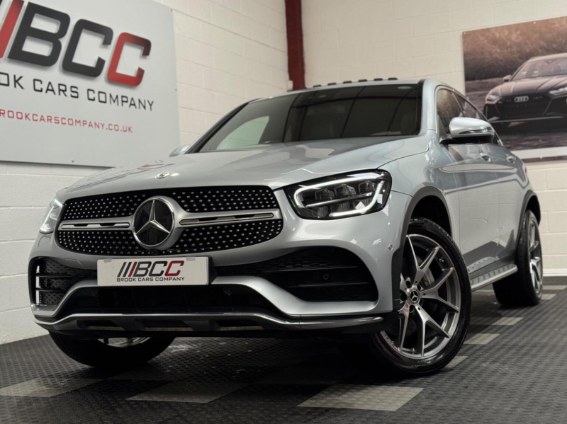 2021 Mercedes-Benz Glc 2.0 Glc300de 13.5kwh Amg Line (premium Plus) Coupe G-Tronic+ 4matic Euro 6 (s/s) 5dr in Silver — image 1