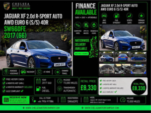 2017 Jaguar Xf 2.0d R-Sport Auto AWD Euro 6 (s/s) 4dr in Blue — image 2
