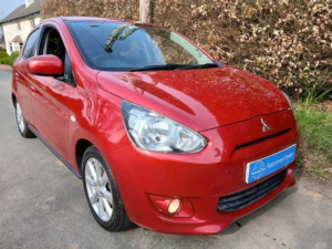 2013 Mitsubishi Mirage 1.2 3 Hatchback 5dr Petrol Manual Euro 5 (s/s) (79 Ps) in Red — image 3
