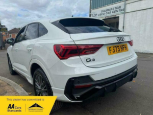 2023 Audi Q3 1.5 Tfsi Cod 35 Black Edition Sportback 5dr Petrol S Tronic Euro 6 (s/s) (150 Ps) in White — image 3