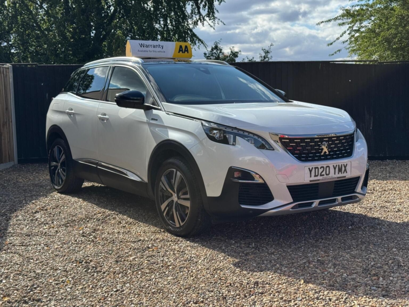 2020 Peugeot 3008 1.5 Bluehdi Gt Line Eat Euro 6 (s/s) 5dr in White — image 1