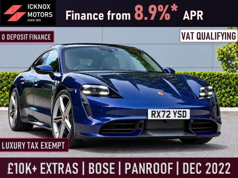 2022 Porsche Taycan Performance Plus 93.4kwh Turbo Auto 4WD 4dr (11kw Charger) in Blue — image 1