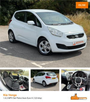 2012 Kia Venga 1.6 2 MPV 5dr Petrol Auto Euro 5 (123 Bhp) in White — image 2