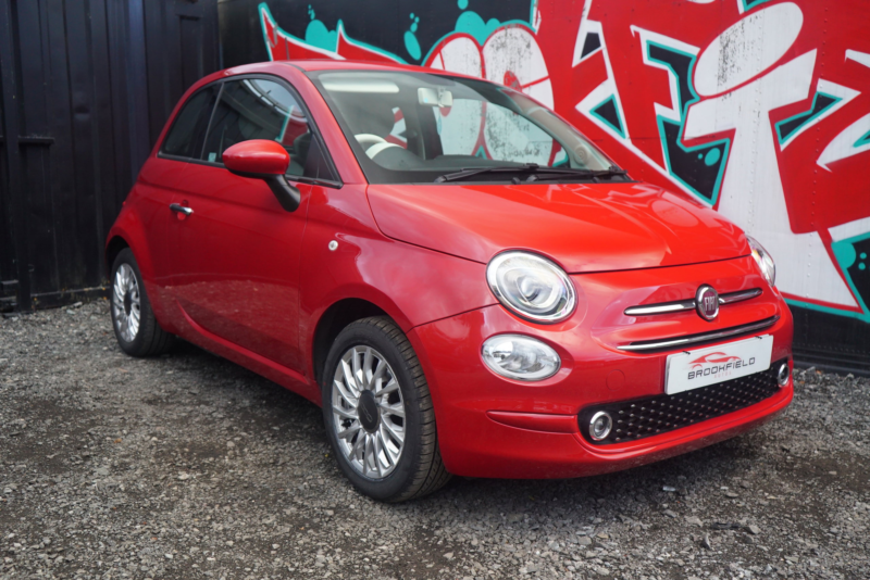 2019 Fiat 500 1.2 Lounge Hatchback 3dr Petrol Dualogic Euro 6 (s/s) (69 Bhp) in Red — image 1