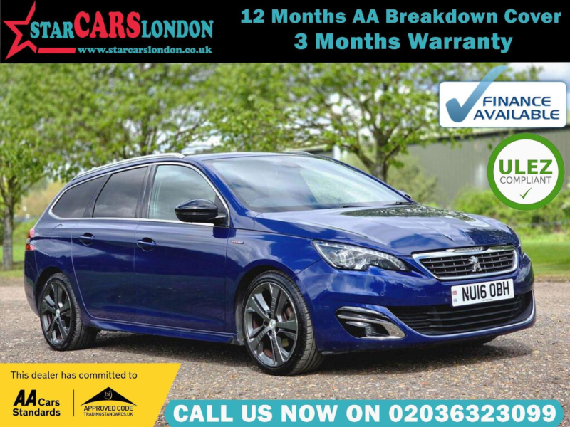 2016 Peugeot 308 Sw 1.2 Puretech Gt Line Eat Euro 6 (s/s) 5dr in Blue — image 1