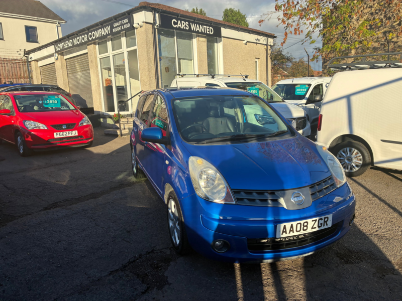 2008 Nissan Note 1.6 16v Tekna Hatchback 5dr Petrol Auto Euro 4 (110 Ps) in Blue — image 1