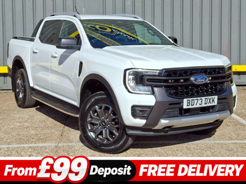 2023 Ford Ranger 2.0 Td Ecoblue Wildtrak Pickup Double Cab 4dr Diesel Auto 4WD Euro 6 (s/s) (205 Ps) in White — image 1