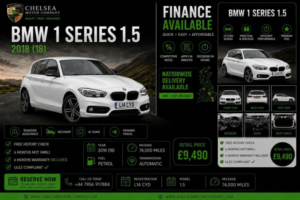 2018 BMW 1 Series 1.5 118i Sport Auto Euro 6 (s/s) 5dr in White — image 2