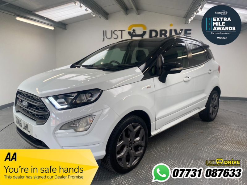 2018 Ford Ecosport 1.0t Ecoboost St-Line SUV 5dr Petrol Manual Euro 6 (s/s) (125 Ps) in White — image 1