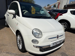 2012 Fiat 500c 1.2 Lounge Euro 5 2dr in White — image 3