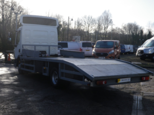 2018 DAF Lf 180 Flat Bed Vehicle Delivery Truck in White — image 4