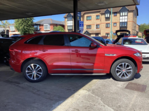 2017 Jaguar F-Pace 2.0 D180 R-Sport Auto AWD Euro 6 (s/s) 5dr in Red — image 3