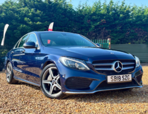 2018 Mercedes-Benz C Class 2.1 C220d Amg Line G-Tronic+ Euro 6 (s/s) 4dr in Blue — image 3