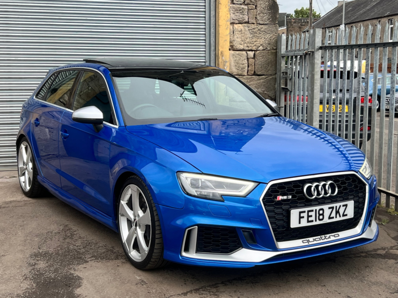 2018 Audi Rs3 2.5 Tfsi Sportback 5dr Petrol S Tronic Quattro Euro 6 (s/s) (400 Ps) in Blue — image 1