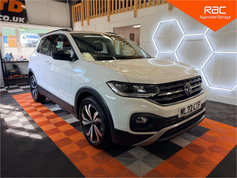 2022 Volkswagen T-Cross 1.0 Tsi Black Edition SUV 5dr Petrol Manual Euro 6 (s/s) (110 Ps) in White — image 1