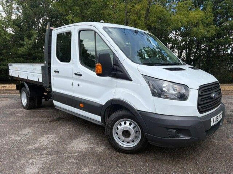2019 Ford Transit 2.0 350 Ecoblue 1-Way Double Cab Tipper Rwd L3 Euro 6 4dr (1-Way, 1-Stop, Drw) in White — image 1