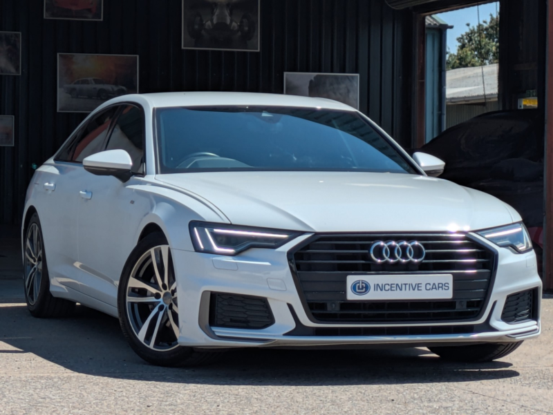 2018 Audi A6 Saloon 40 2.0 Tdi S Line Automatic. Led Lights. Rear Camera. Electric Heated Seats. Full Service History. in White — image 1