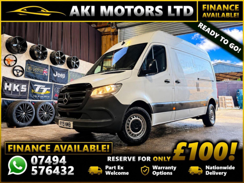 2019 Mercedes-Benz Sprinter 2.1 314 Cdi Fwd L2 H2 Euro 6 5dr in White — image 1