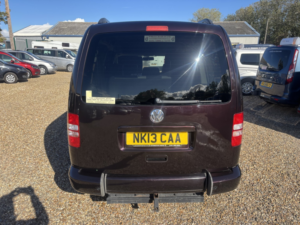 2013 Volkswagen Caddy Maxi Life 7 SEAT Auto Wav Wheelchair Accessible Vehicle Automatic 1.6 Tdi Cr in Red — image 3