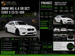 2014 BMW M5 4.4 V8 Dct Euro 5 (s/s) 4dr in White — image 2