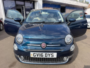 2016 Fiat 500c 1.2 Lounge Dualogic Euro 6 (s/s) 2dr in Blue — image 2
